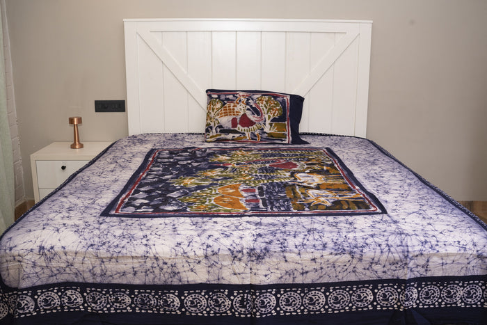Cotton Handwork Batik Bedsheet (Double)