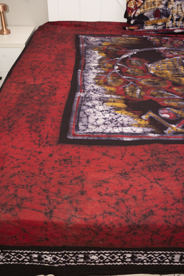 Cotton Handwork Batik Bedsheet (Double)
