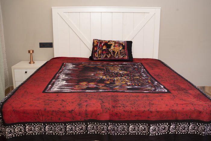 Cotton Handwork Batik Bedsheet (Double)