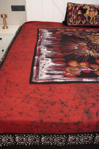 Cotton Handwork Batik Bedsheet (Double)