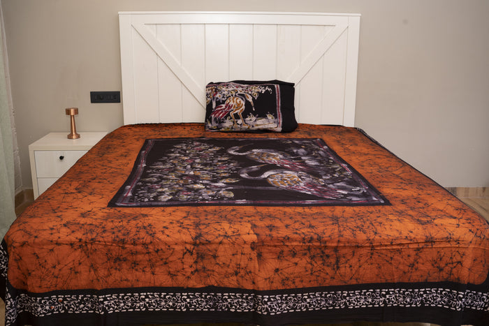 Cotton Handwork Batik Bedsheet (Double)