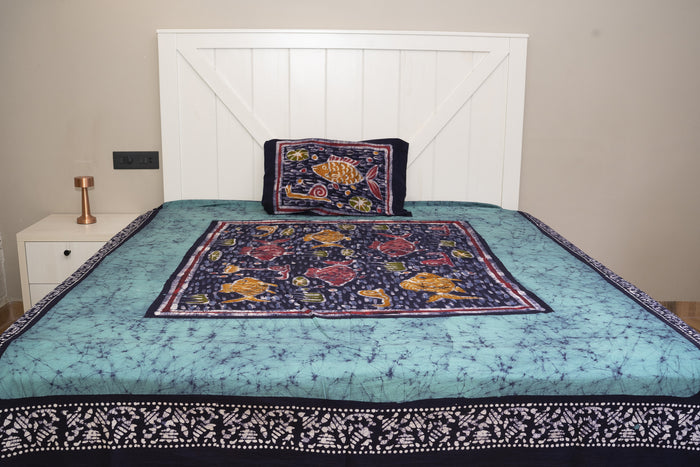 Cotton Handwork Batik Bedsheet (Double)