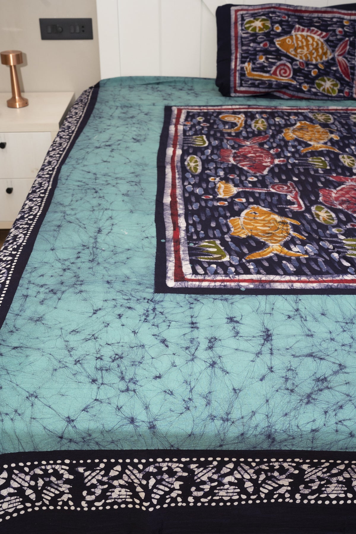 Cotton Handwork Batik Bedsheet (Double)