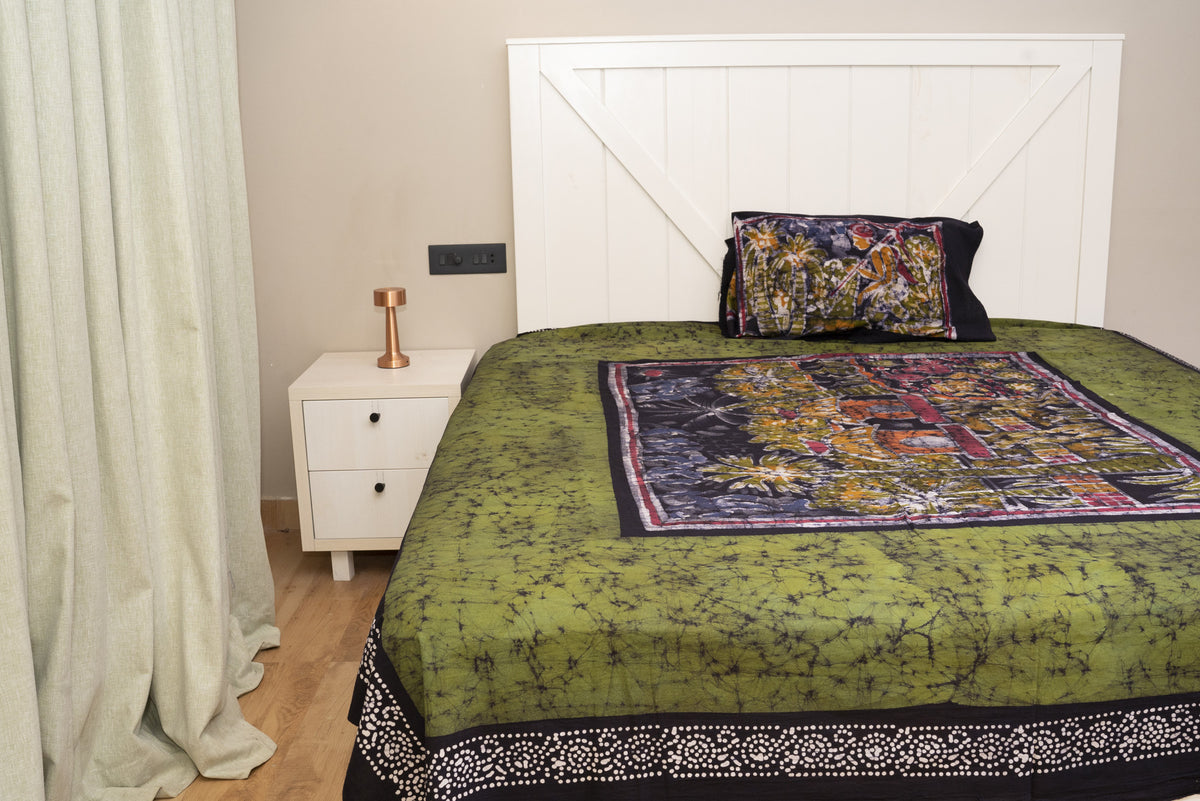 Cotton Handwork Batik Bedsheet (Double)