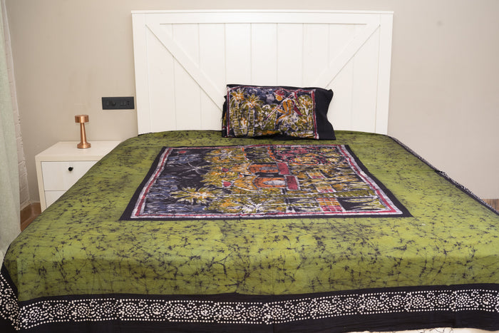 Cotton Handwork Batik Bedsheet (Double)