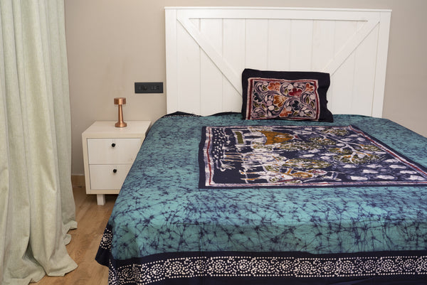 Cotton Handwork Batik Bedsheet (Double)