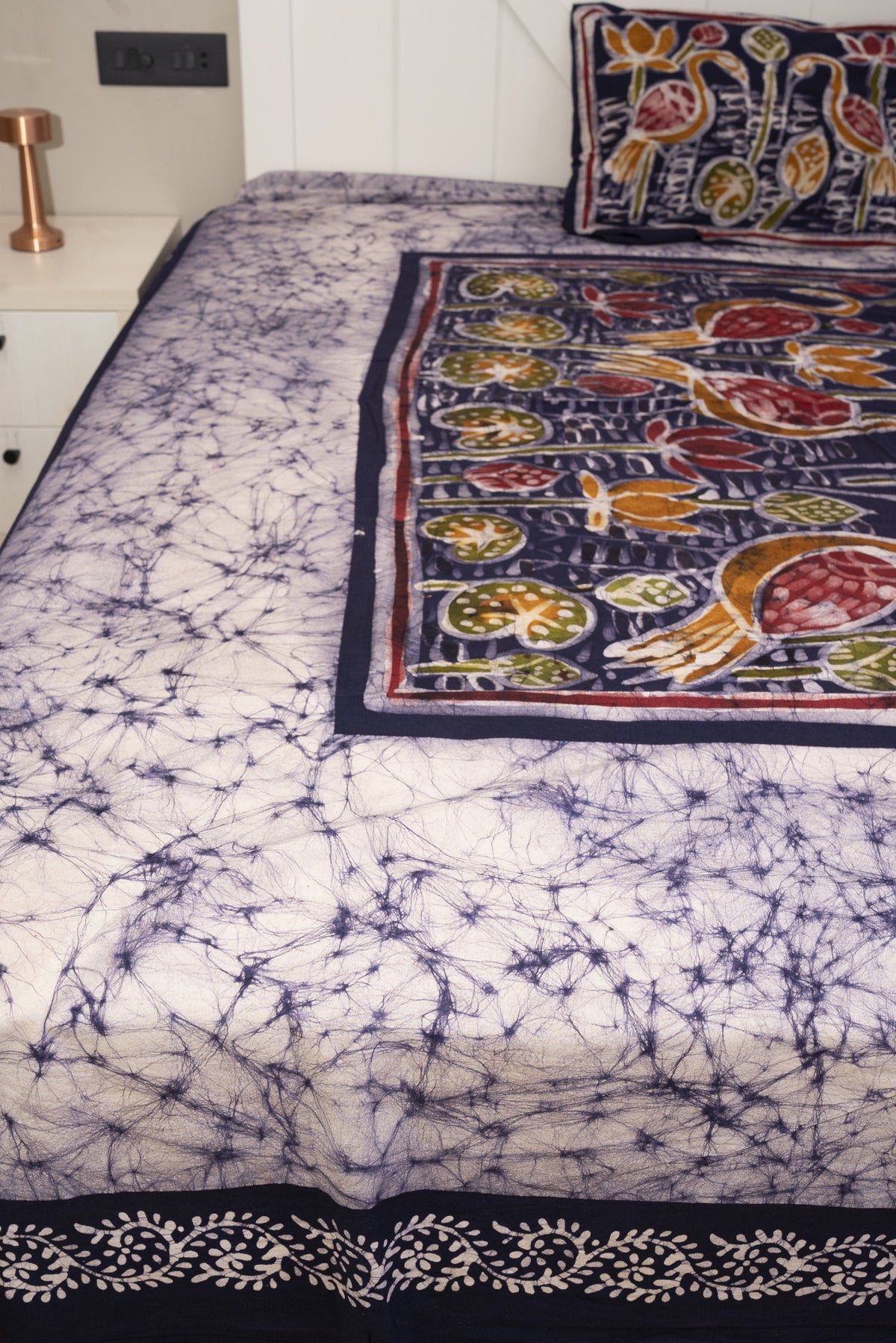 Cotton Handwork Batik Bedsheet (Double)