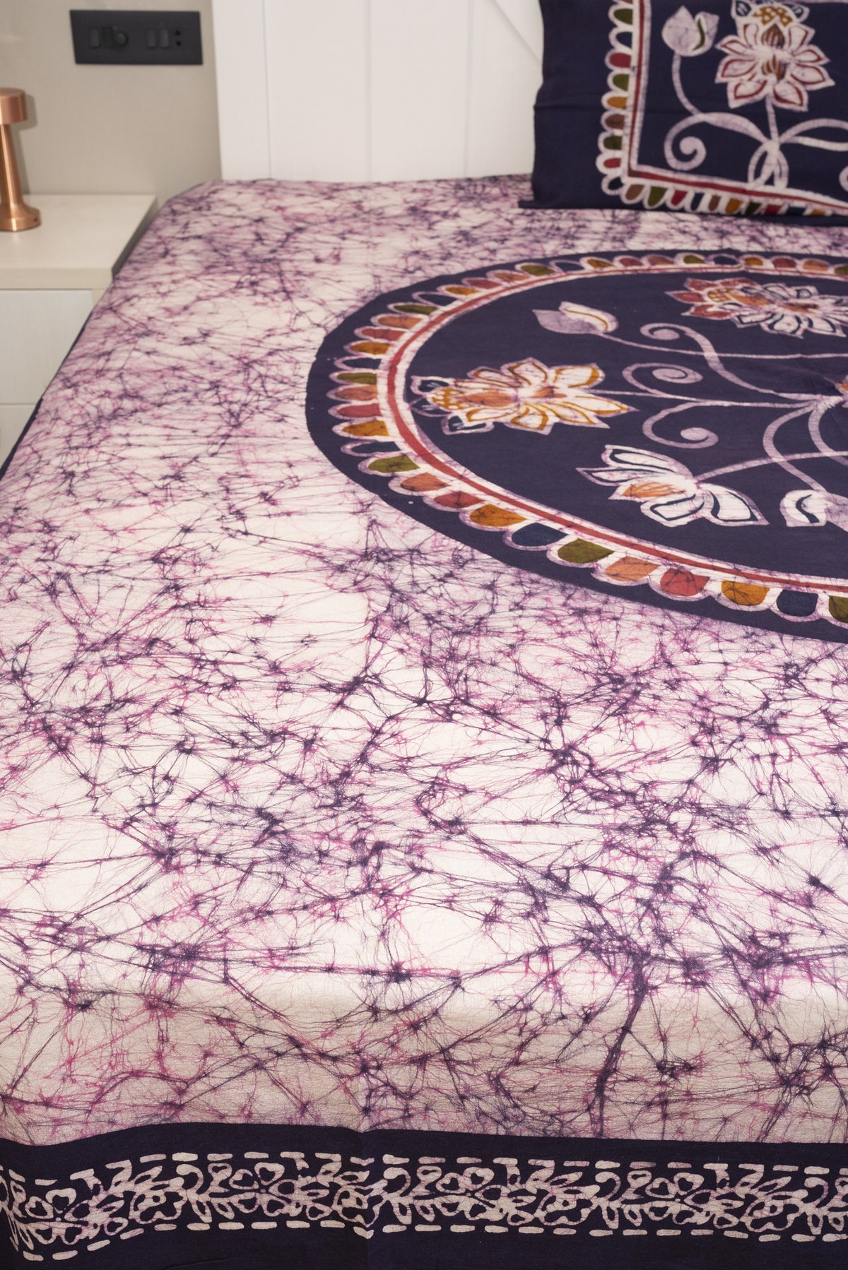 Cotton Handwork Batik Bedsheet (Double)