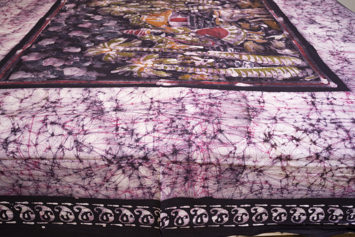 Cotton Handwork Batik Bedsheet (Double)
