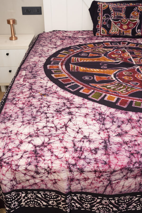 Cotton Handwork Batik Bedsheet (Double)