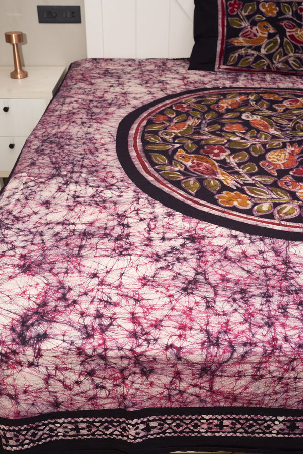 Cotton Handwork Batik Bedsheet (Double)