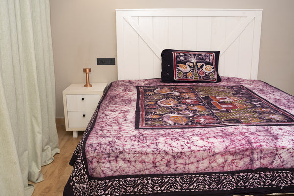 Cotton Handwork Batik Bedsheet (Double)