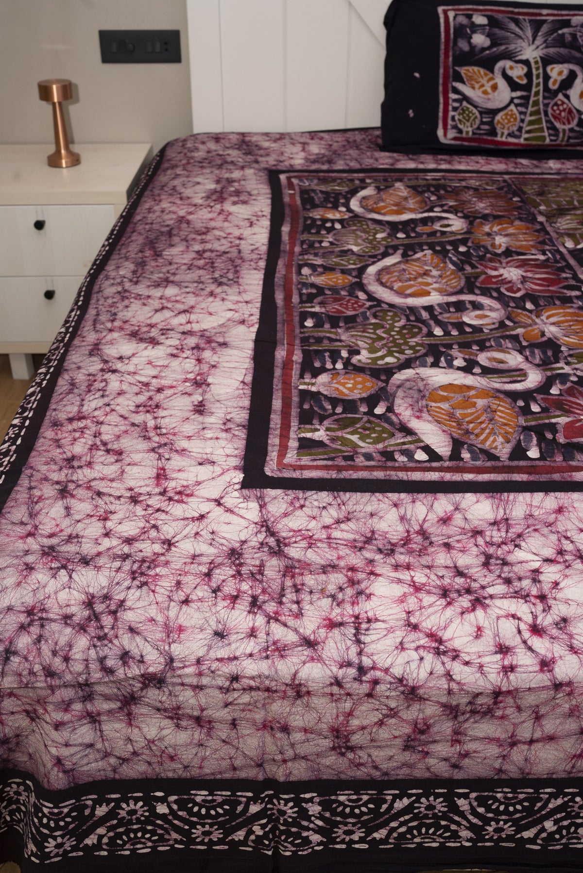 Cotton Handwork Batik Bedsheet (Double)
