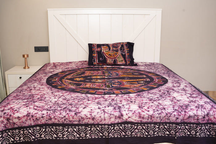 Cotton Handwork Batik Bedsheet (Double)
