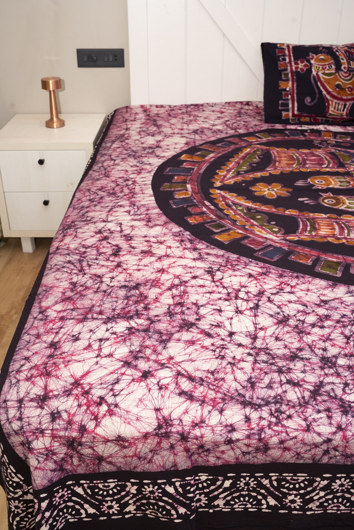 Cotton Handwork Batik Bedsheet (Double)