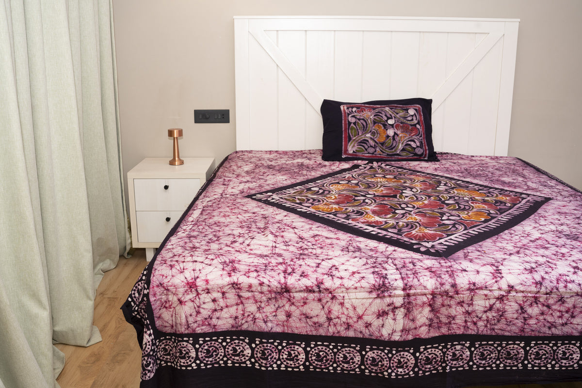Cotton Handwork Batik Bedsheet (Double)