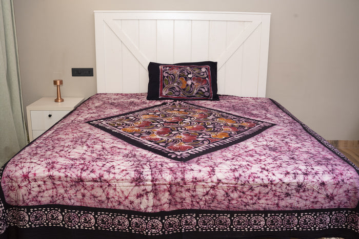 Cotton Handwork Batik Bedsheet (Double)