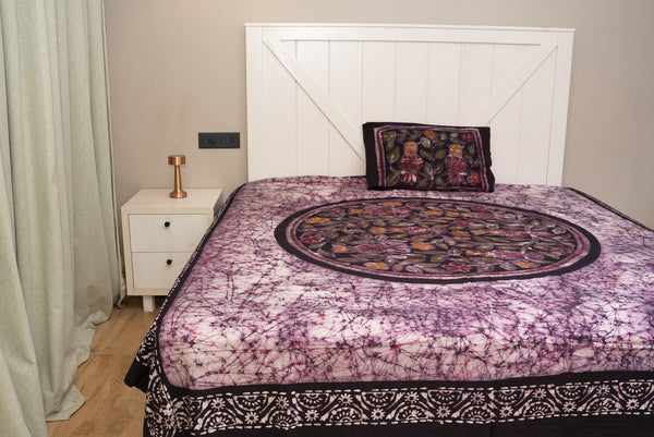 Cotton Handwork Batik Bedsheet (Double)