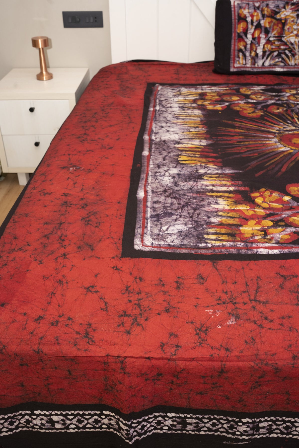 Cotton Handwork Batik Bedsheet (Double)