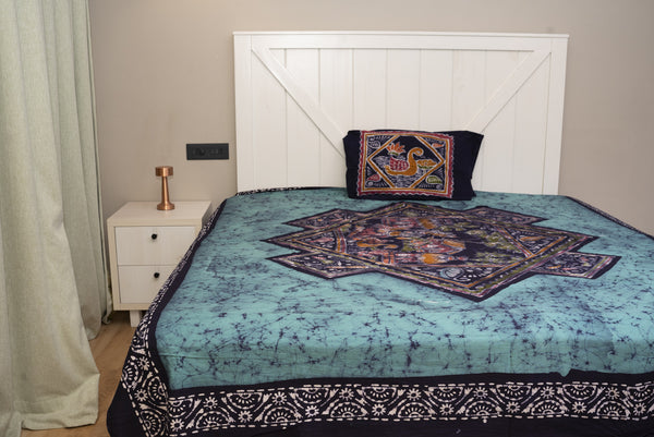 Cotton Handwork Batik Bedsheet (Double)