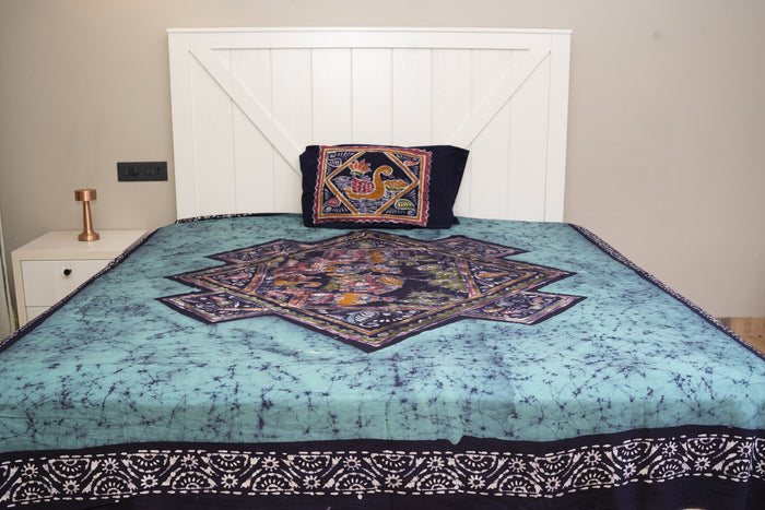 Cotton Handwork Batik Bedsheet (Double)