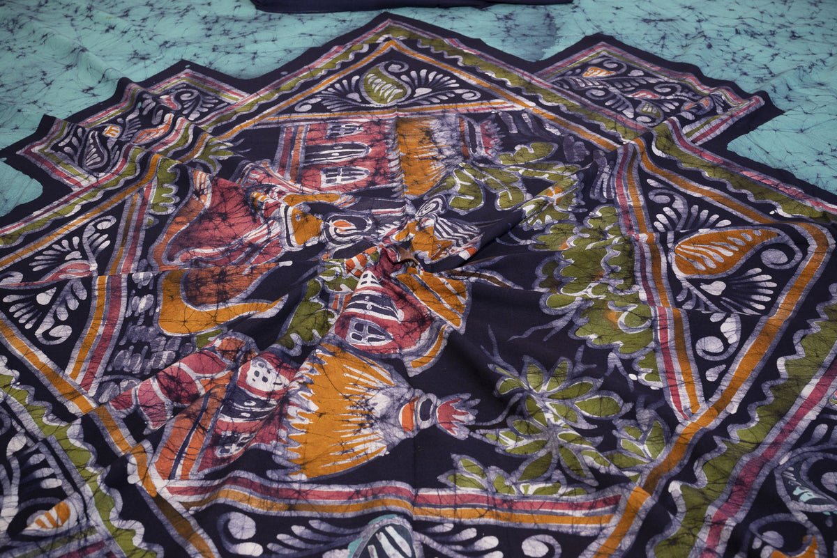 Cotton Handwork Batik Bedsheet (Double)