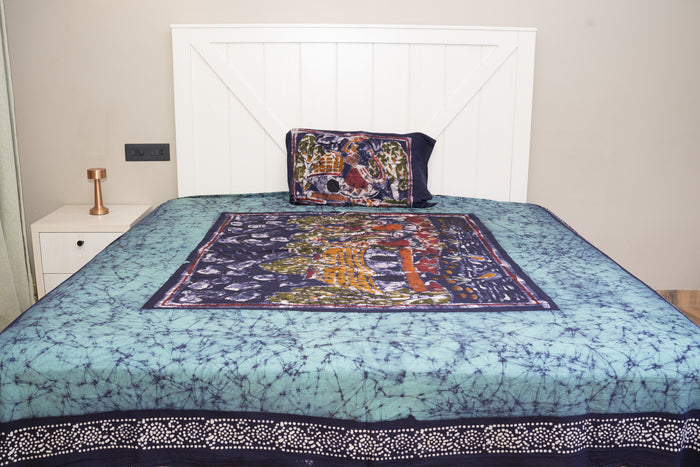 Cotton Handwork Batik Bedsheet (Double)