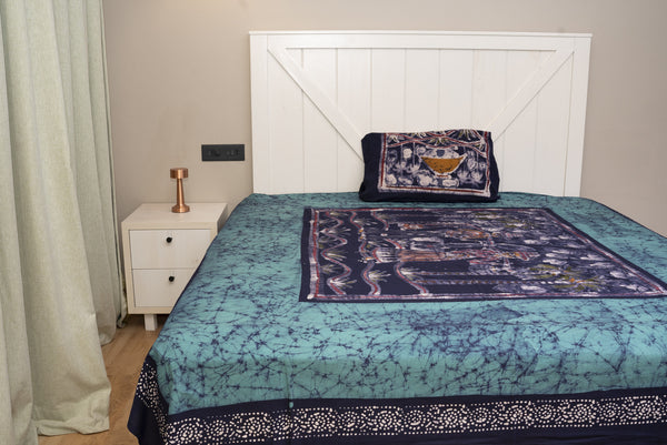 Cotton Handwork Batik Bedsheet (Double)