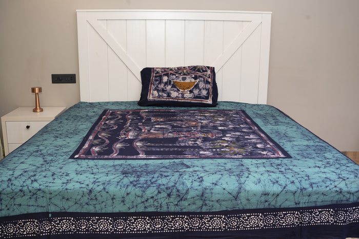 Cotton Handwork Batik Bedsheet (Double)