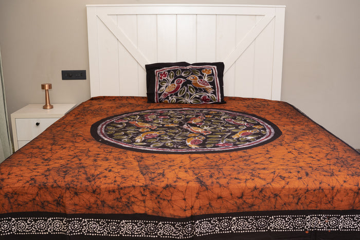 Cotton Handwork Batik Bedsheet (Double)