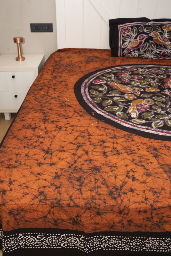 Cotton Handwork Batik Bedsheet (Double)