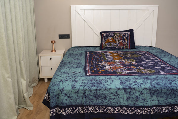 Cotton Handwork Batik Bedsheet (Double)