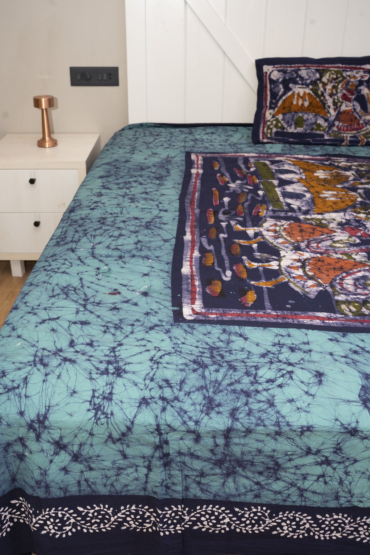 Cotton Handwork Batik Bedsheet (Double)