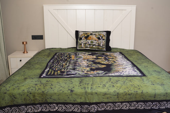 Cotton Handwork Batik Bedsheet (Double)
