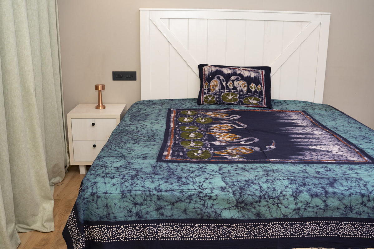Cotton Handwork Batik Bedsheet (Double)