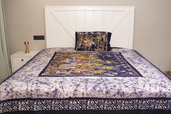 Cotton Handwork Batik Bedsheet (Double)