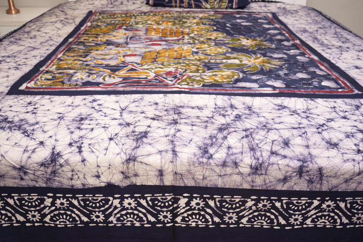 Cotton Handwork Batik Bedsheet (Double)