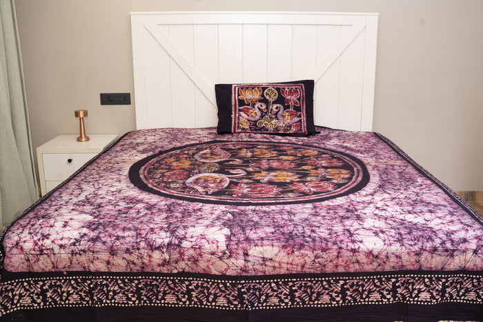 Cotton Handwork Batik Bedsheet (Double)