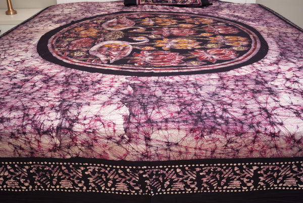 Cotton Handwork Batik Bedsheet (Double)