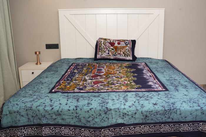 Cotton Handwork Batik Bedsheet (Double)