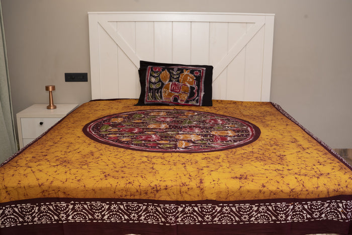 Cotton Handwork Batik Bedsheet (Double)