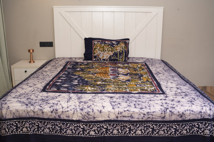 Cotton Handwork Batik Bedsheet (Double)