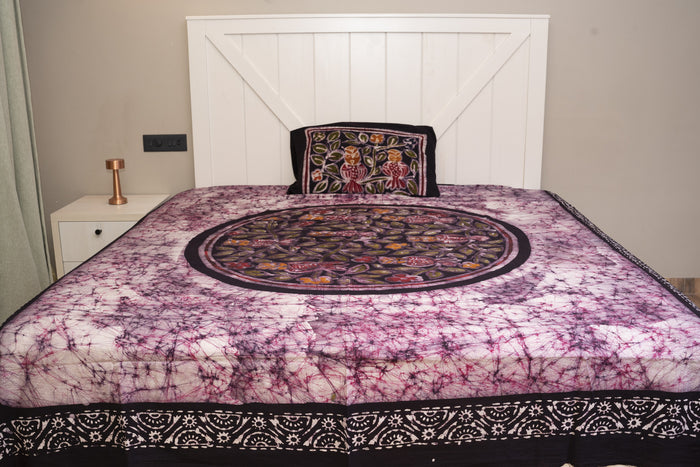 Cotton Handwork Batik Bedsheet (Double)