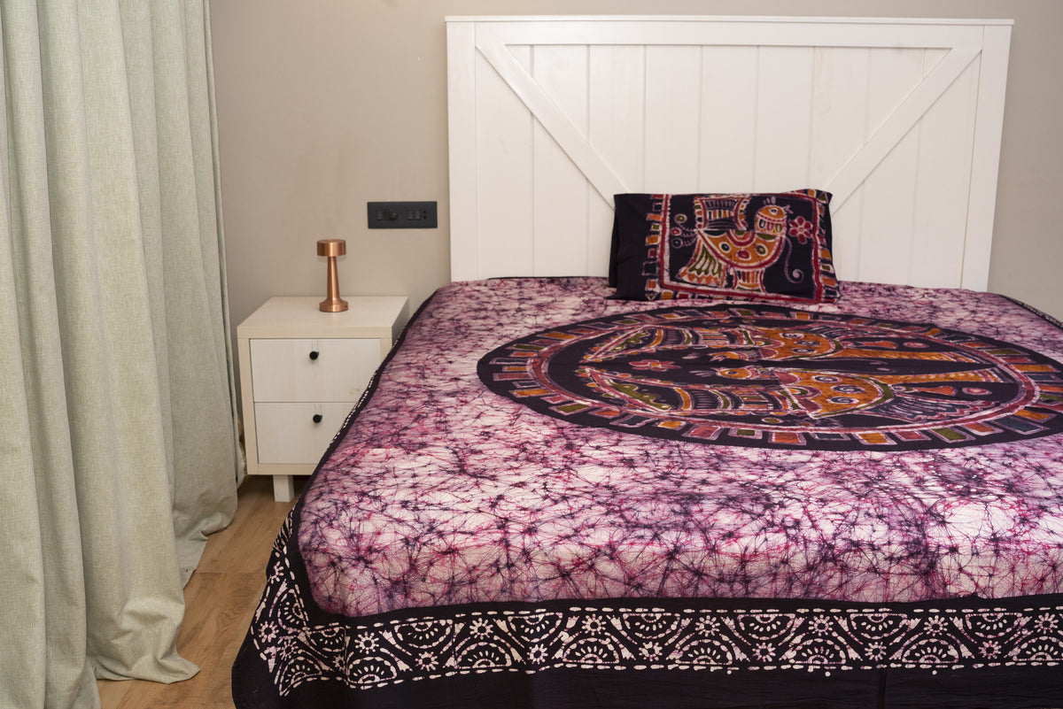 Cotton Handwork Batik Bedsheet (Double)