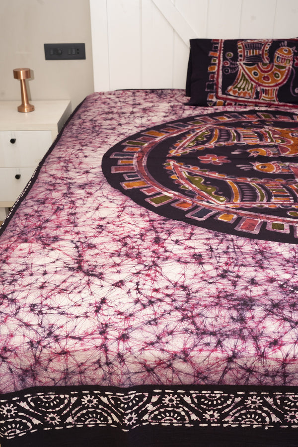 Cotton Handwork Batik Bedsheet (Double)