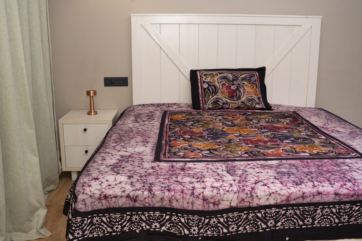 Cotton Handwork Batik Bedsheet (Double)