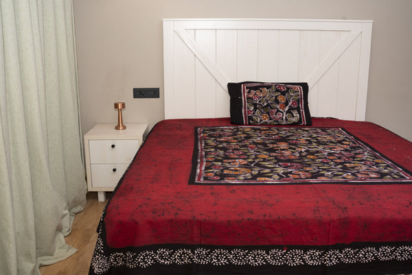 Cotton Handwork Batik Bedsheet (Double)