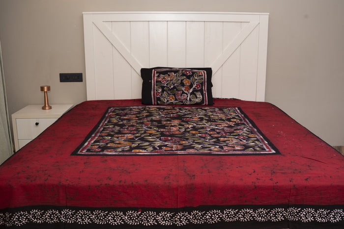 Cotton Handwork Batik Bedsheet (Double)