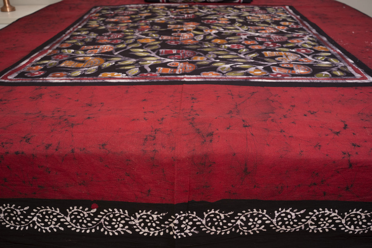 Cotton Handwork Batik Bedsheet (Double)