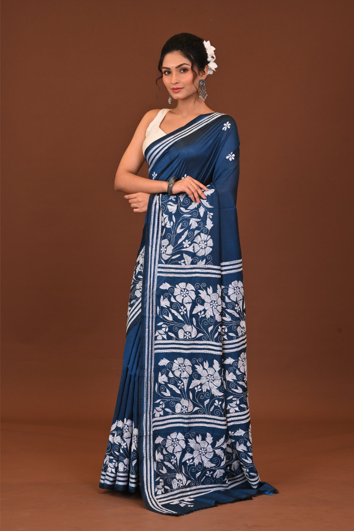 Blended Silk Kantha Saree